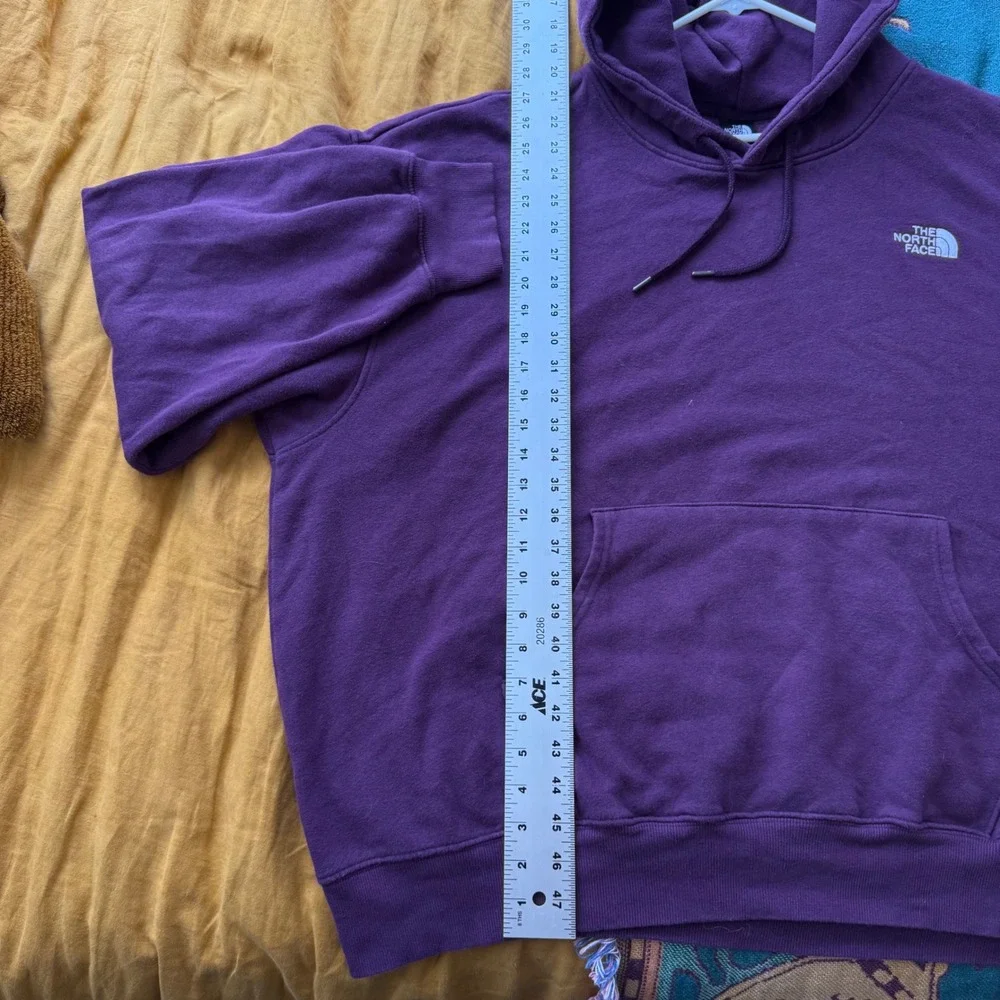 The North Face Mens Purple Pullover Hoodie XXL Embroidered Logo‎ Sweatshirt